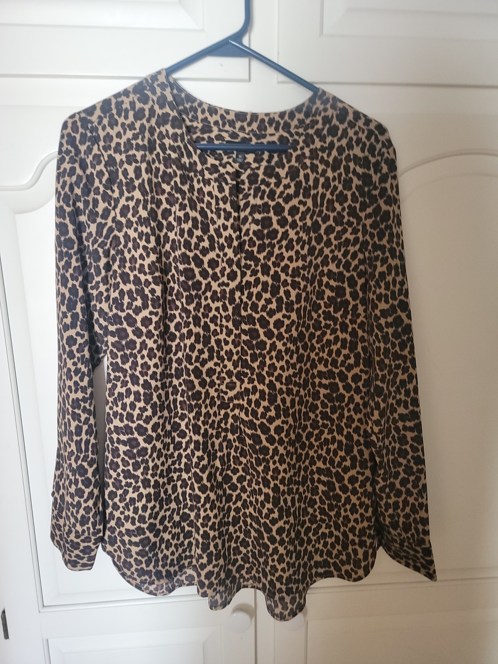 Talbots Leopard Print Long-Sleeve Blouse / Tunic